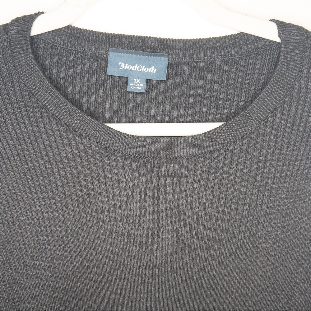 ModCloth Ribbed Knit Scoop Neck Sweater - Picture 2 of 5